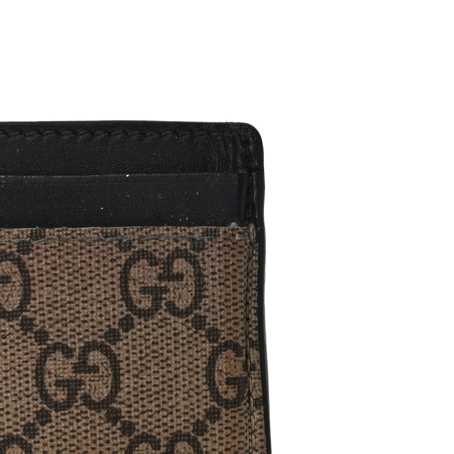 GG Supreme Monogram Tiger Print Card Holder Black