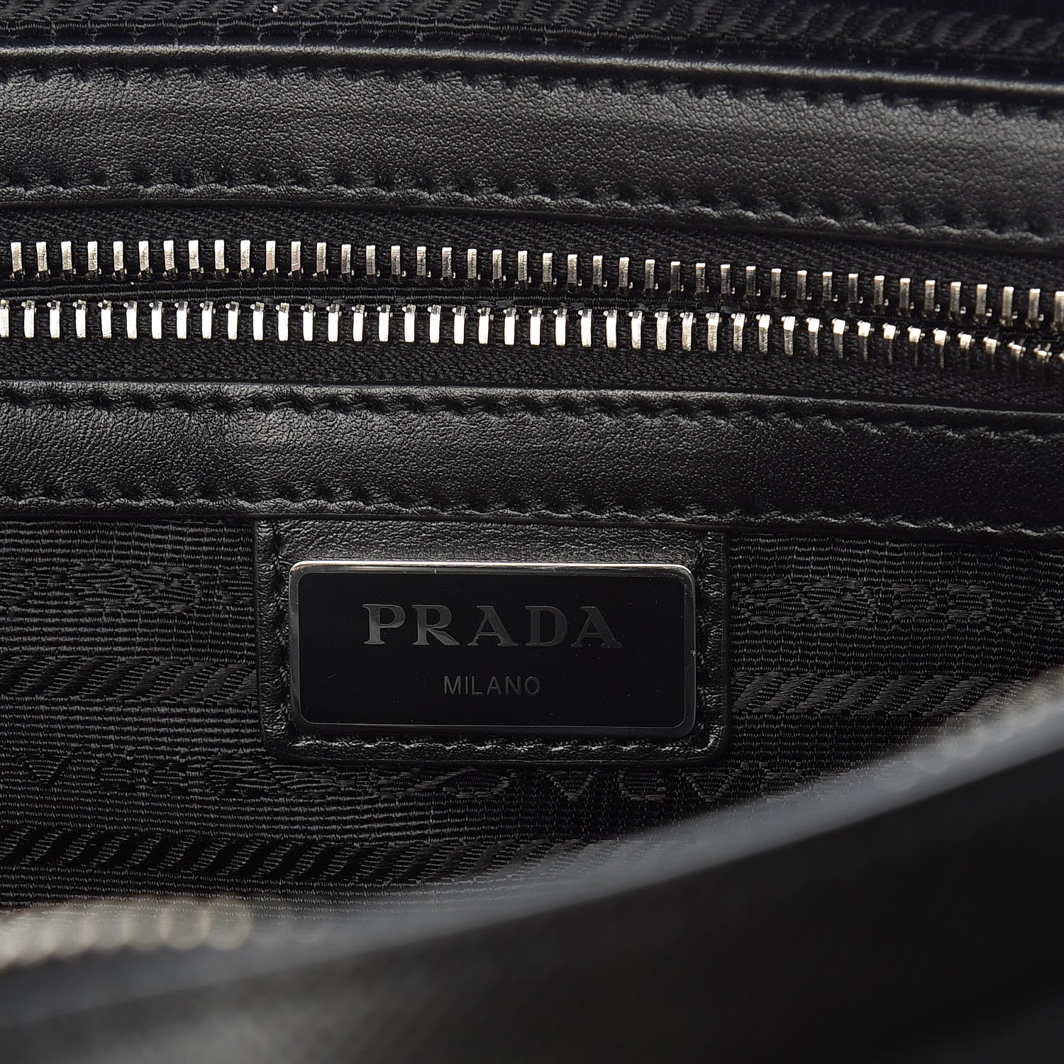 Prada Saffiano Travel Wristlet Bag Black 8 of 9
