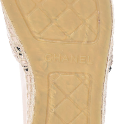 Chanel Lambskin CC Espadrilles 36 Beige Black 7 of 12