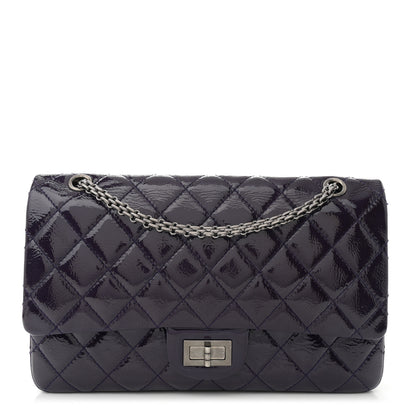 Chanel Distressed Patent 2.55 Reissue Flap 227 Prune 1 of 12