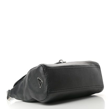 Prada Vitello Daino Shoulder Flap Bag Black 4 of 15