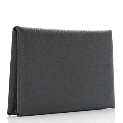 Hermes Epsom Calvi Duo Card Case Graphite 3 of 7