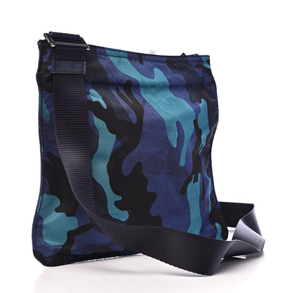 Prada Tessuto Nylon Camouflage Flat Messenger Royal 3 of 9