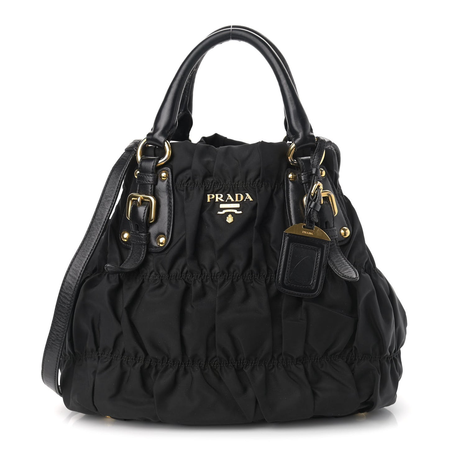 Tessuto Nylon Gaufre Tote Black