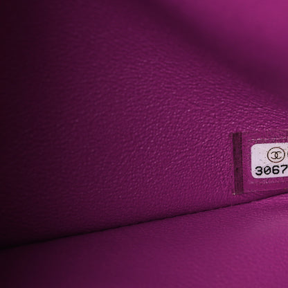 Chanel Lambskin Quilted Medium Double Flap Blue Pink 7 of 10