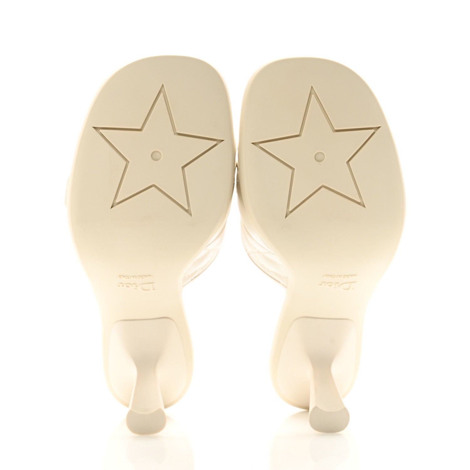 Christian Dior Calfskin Cannage Quilted Dio(r)evolution 80mm Slide Sandals 39 Off White 5 of 10