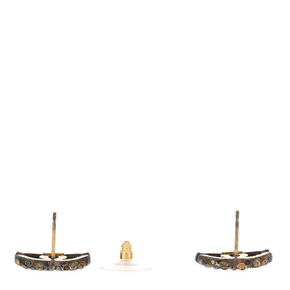 Chanel Crystal CC Earrings Silver Multicolor 3 of 4