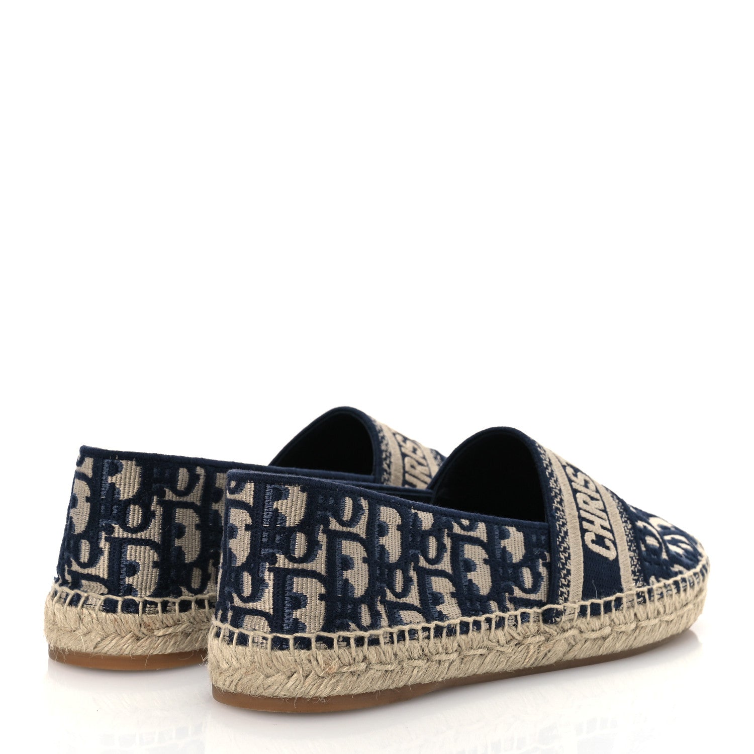 Christian Dior Oblique Embroidered Granville 15mm Espadrilles 40 Deep Blue 5 of 15