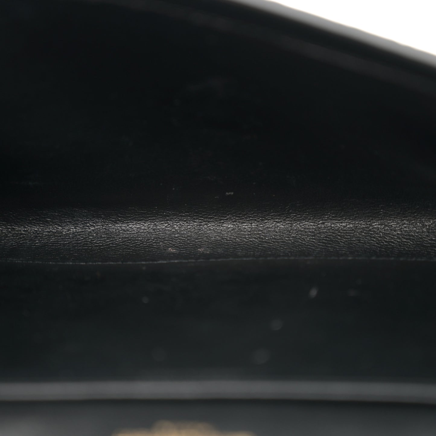 Calfskin Crocodile Embossed Monogram Uptown Chain Wallet Black