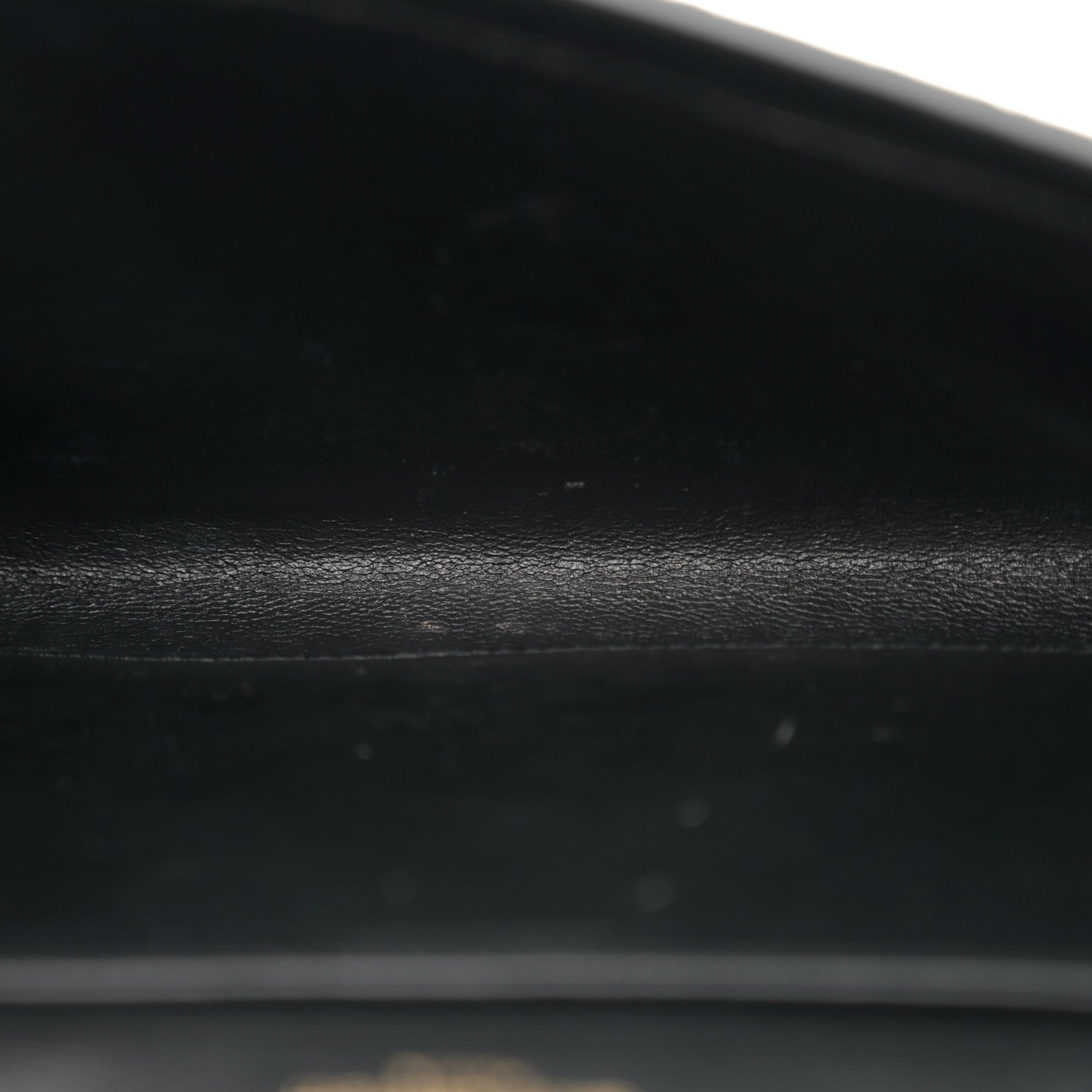 Saint Laurent Calfskin Crocodile Embossed Monogram Uptown Chain Wallet Black 5 of 13