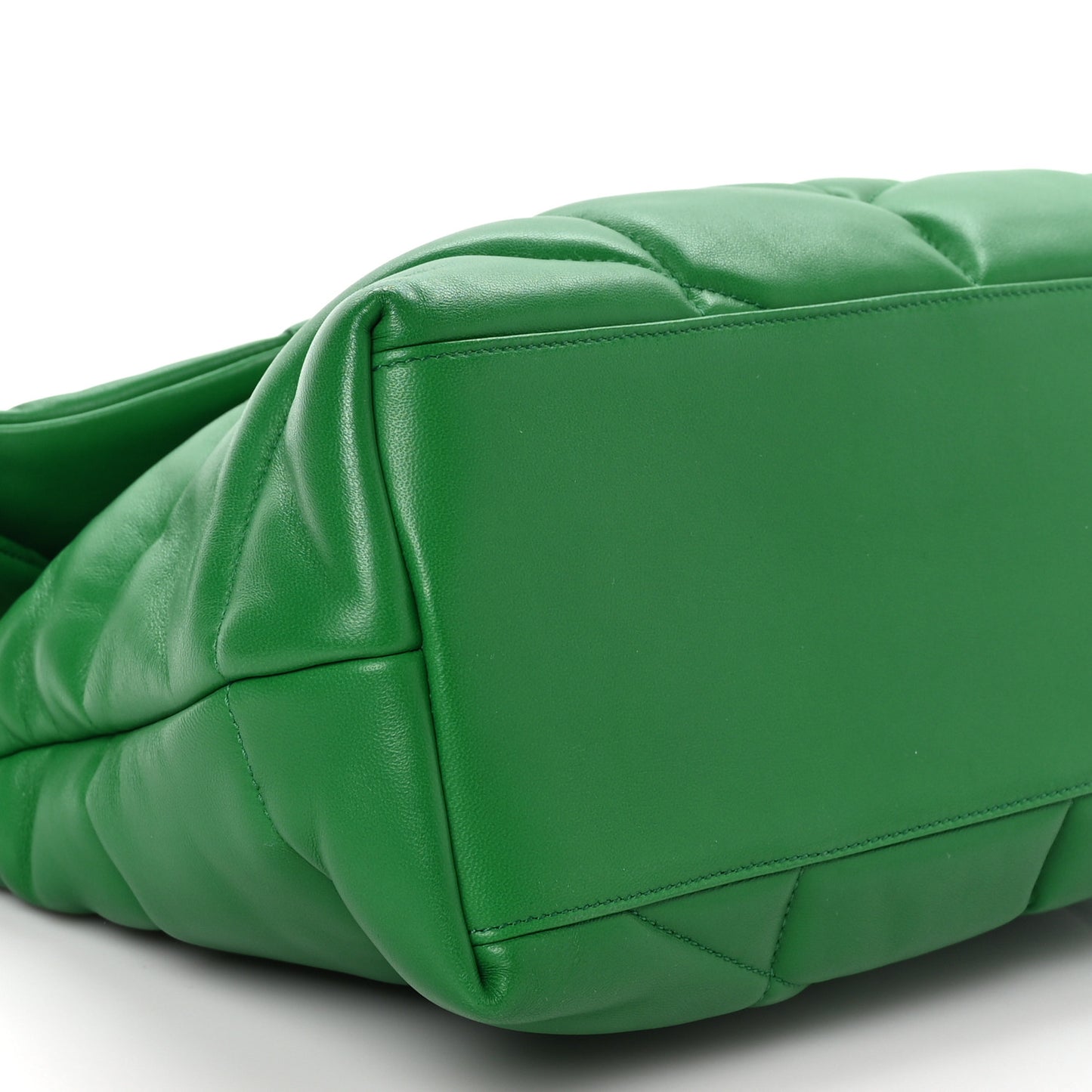 Lambskin Quilted Medium Loulou Puffer Monogram Chain Satchel New Vert Praire