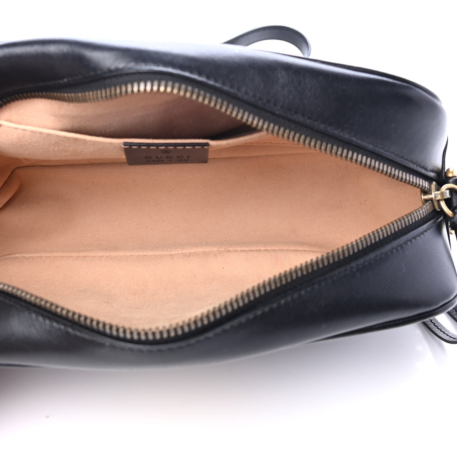 Gucci Calfskin Matelasse Small GG Marmont Chain Shoulder Bag Black 4 of 4