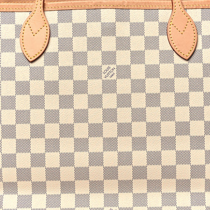 Louis Vuitton Damier Azur Neo Neverfull MM Rose Ballerine 7 of 9