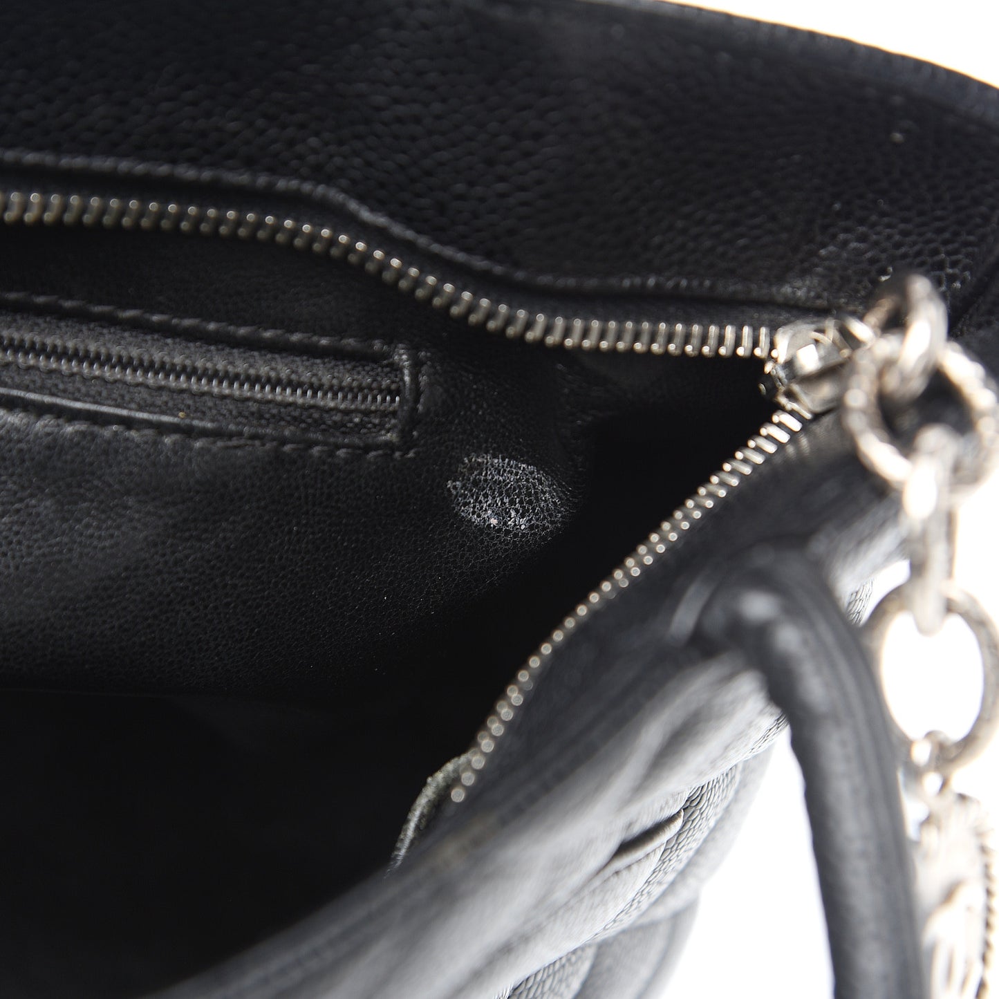 Caviar Quilted Medallion Tote Black