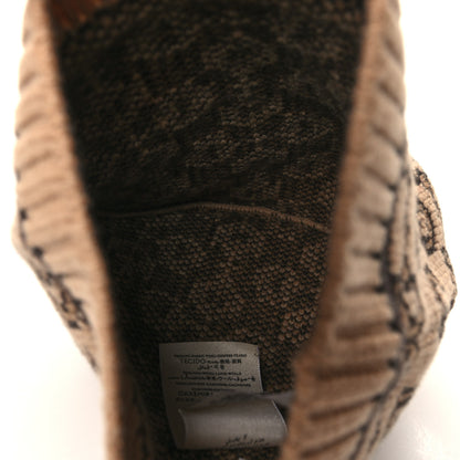 Gucci Wool Cashmere Horsebit Cross Beanie Hat M Beige 4 of 6