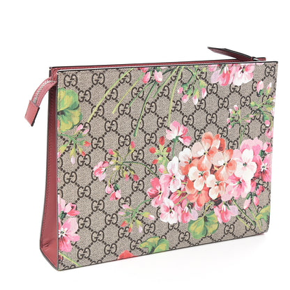 Gucci GG Supreme Monogram Blooms Large Cosmetic Case Beige Multicolor Dry Rose 2 of 6