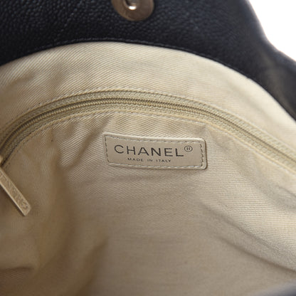 Chanel Caviar Stitched Medium CC Pocket Hobo Black 6 of 10