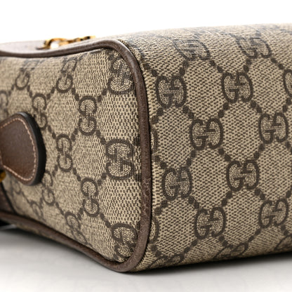 Gucci GG Supreme Monogram Web Small Ophidia Shoulder Bag Brown 9 of 10