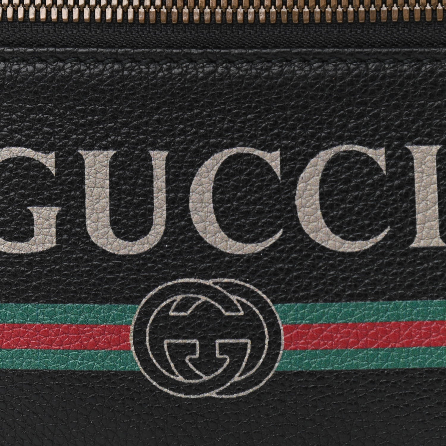Gucci Grained Calfskin Small Logo Belt Bag Black 7 of 9