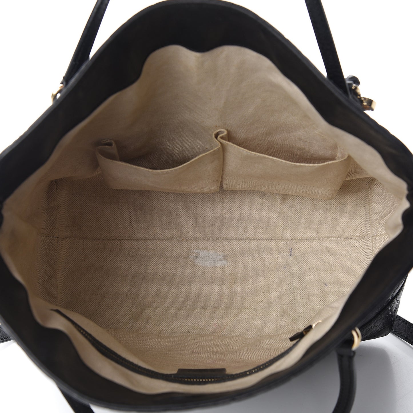 Guccissima Medium Bree Foldover Tote Black