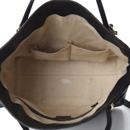 Gucci Guccissima Medium Bree Foldover Tote Black 4 of 9