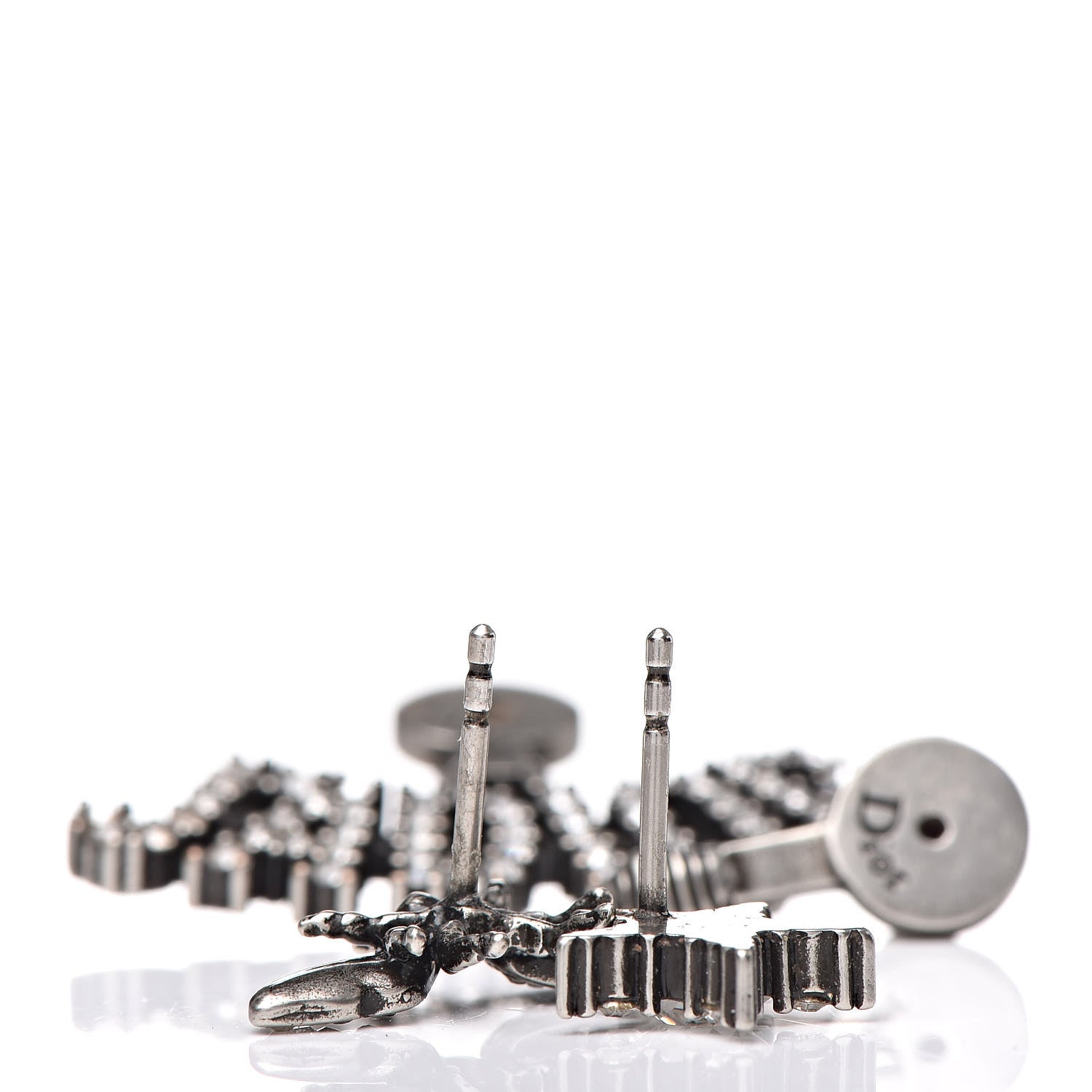 Christian Dior Palladium Crystal J'adior Earrings 4 of 4