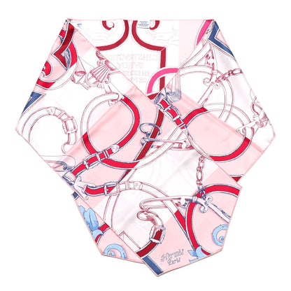 Hermes Silk L'Instruction Du Roy Muffler Rose White Bordeaux 1 of 5