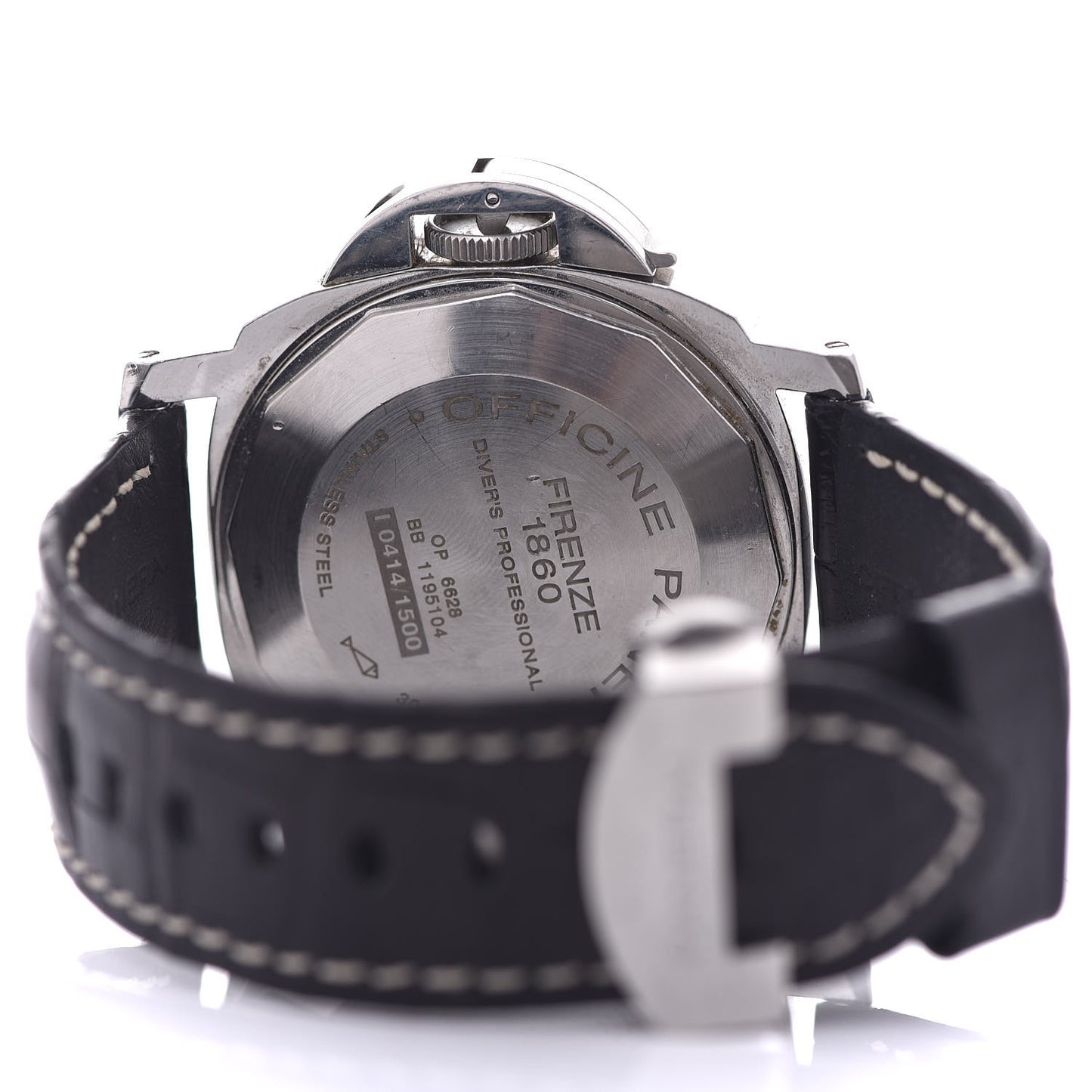 Stainless Steel Alligator 44mm Luminor Submersible Automatic Watch Black PAM00025
