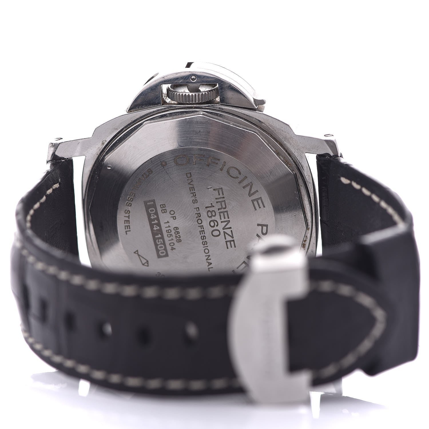 Panerai Stainless Steel Alligator 44mm Luminor Submersible Automatic Watch Black PAM00025 5 of 6