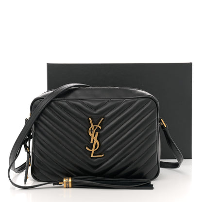Saint Laurent Calfskin Matelasse Monogram Lou Camera Bag Black 18 of 18