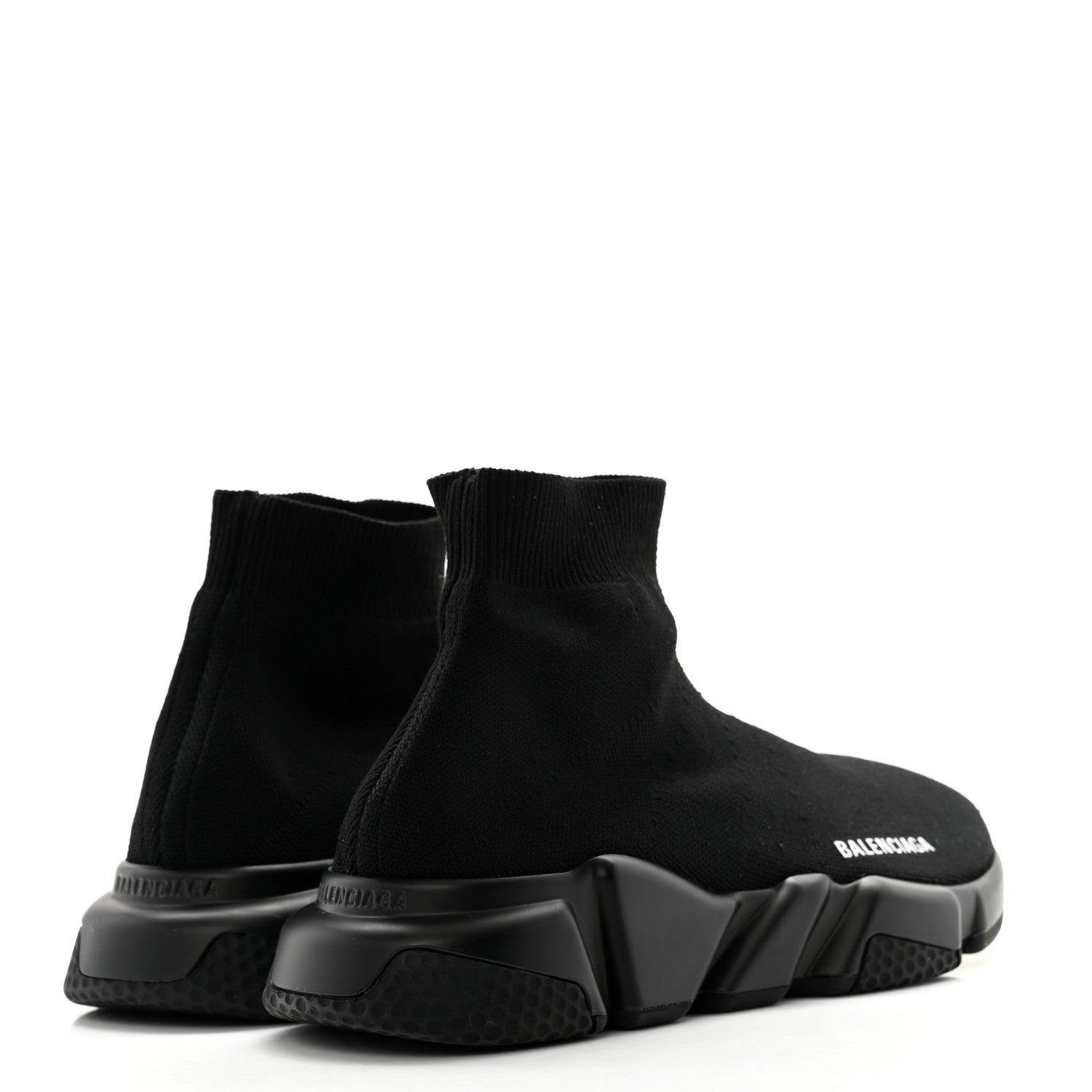 Balenciaga Technical 3D Recycled Knit Womens Speed 2.0 Sneakers 39 Monocolor Black 4 of 8