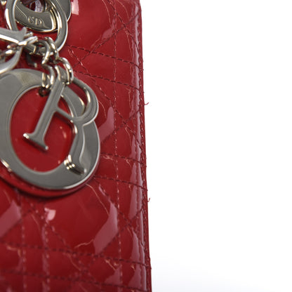 Christian Dior Patent Cannage Medium Lady Dior Red 11 of 12