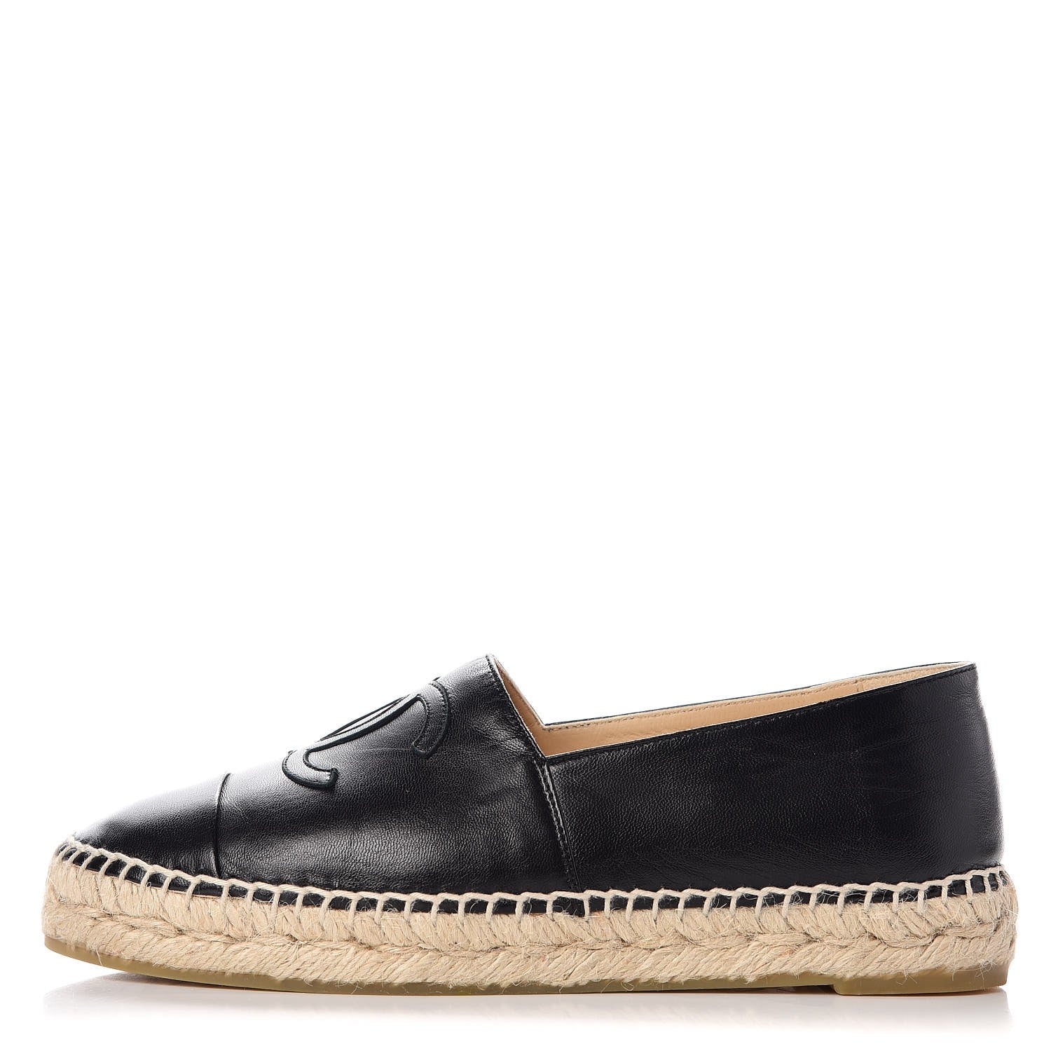Chanel Lambskin CC Espadrilles 37 Black 1 of 10