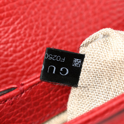Gucci Dollar Calfskin Interlocking G Top Handle Shoulder Bag Red 6 of 19