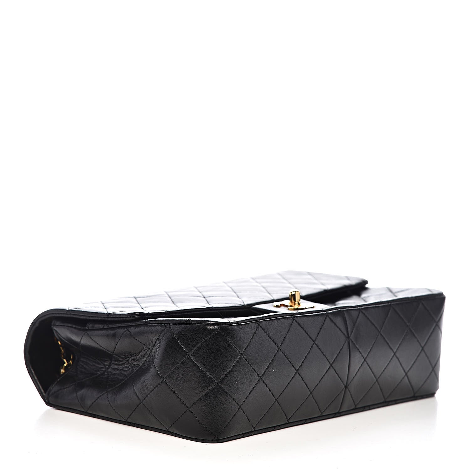Chanel Lambskin Quilted Medium Single Flap Black 4 of 12