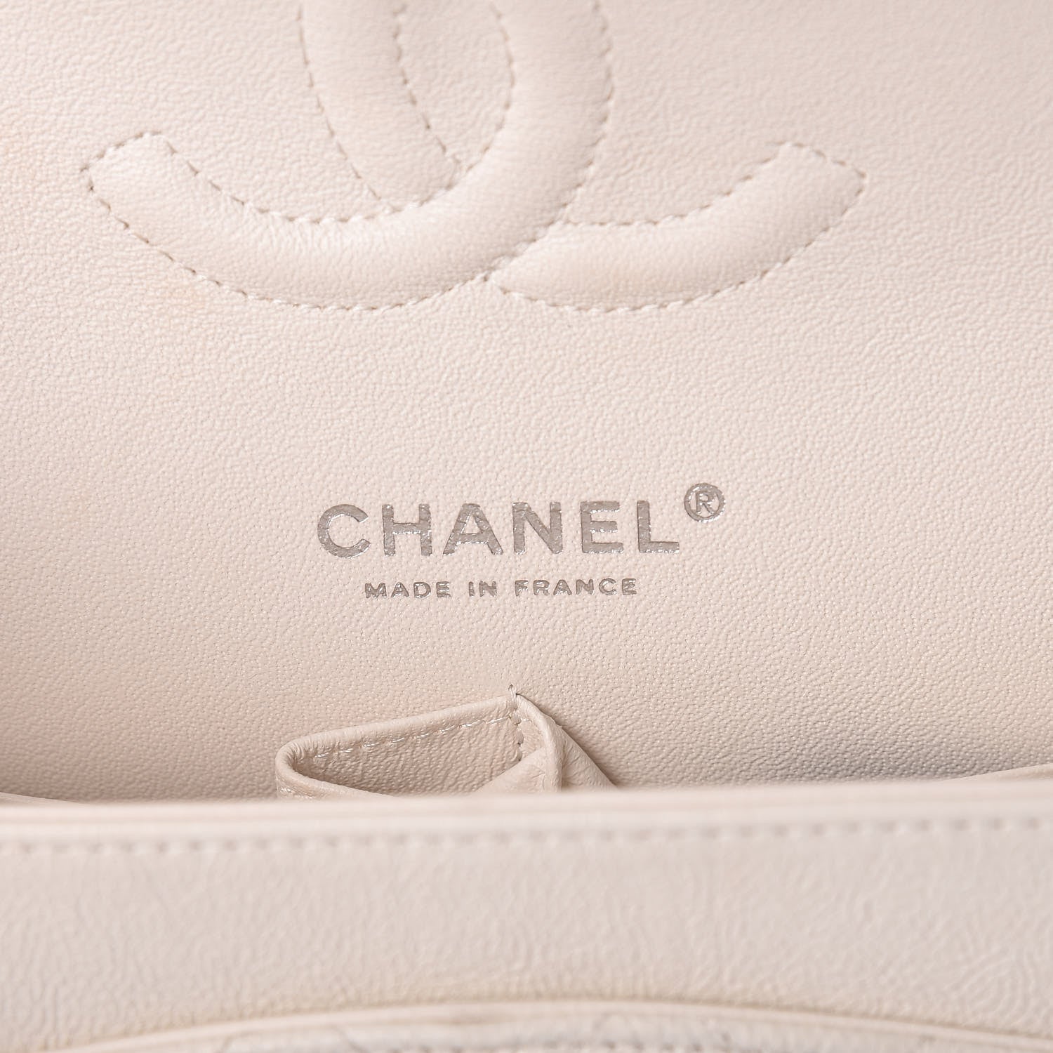 Chanel Grained Calfskin Quilted Medium Double Flap White 8 of 12