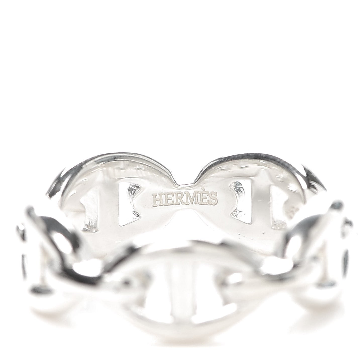 Sterling Silver PM Chaine d'Ancre Enchainee Band Ring 52 6