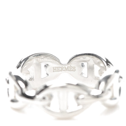 Hermes Sterling Silver PM Chaine d'Ancre Enchainee Band Ring 52 6 5 of 6