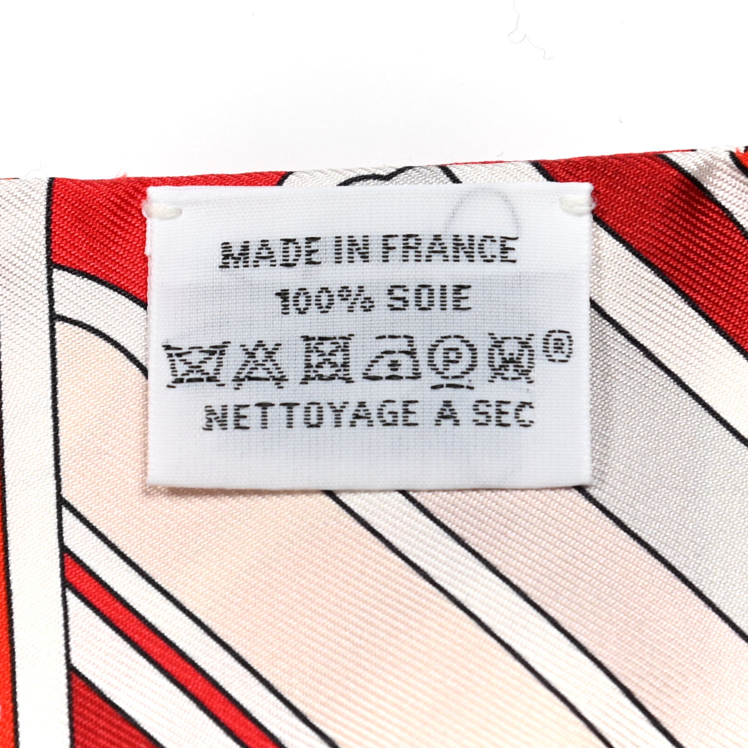 Hermes Silk Faubourg Rainbow Twilly Rouge White Bordeaux 4 of 4