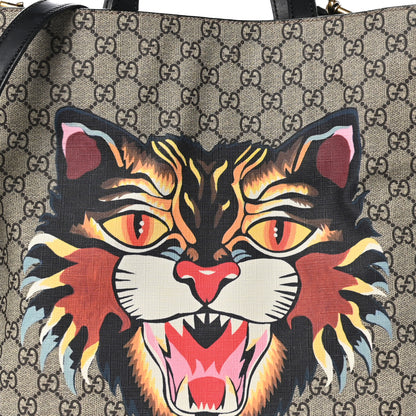 Gucci GG Supreme Monogram Angry Cat Vertical Tote 8 of 11