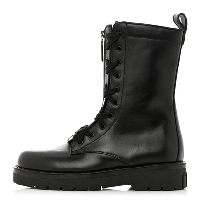 Valentino Garavani Calfskin XCombat 20/40mm Boots 38.5 Black 1 of 10