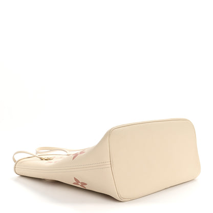 Louis Vuitton Empreinte Monogram Giant Neverfull MM Creme Rose Trianon 4 of 12