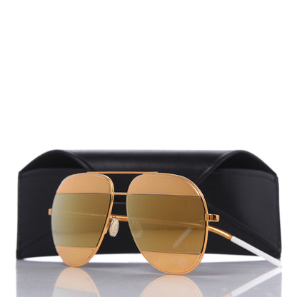 Christian Dior Split 1 Aviator Sunglasses Gold 8 of 8