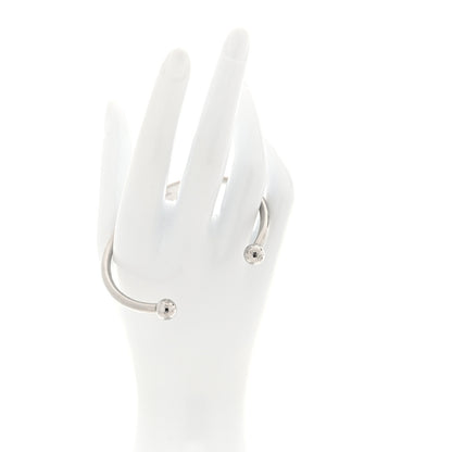 Louis Vuitton Brass Monogram Jonc Cuff L Silver 2 of 5