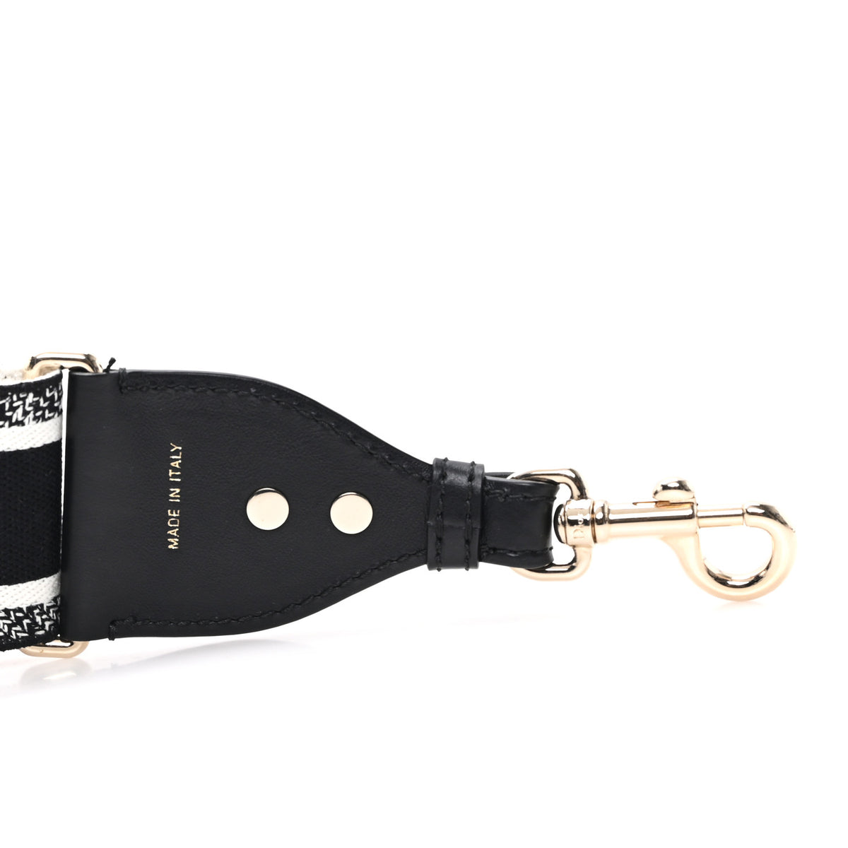 Canvas Embroidered Shoulder Strap Black
