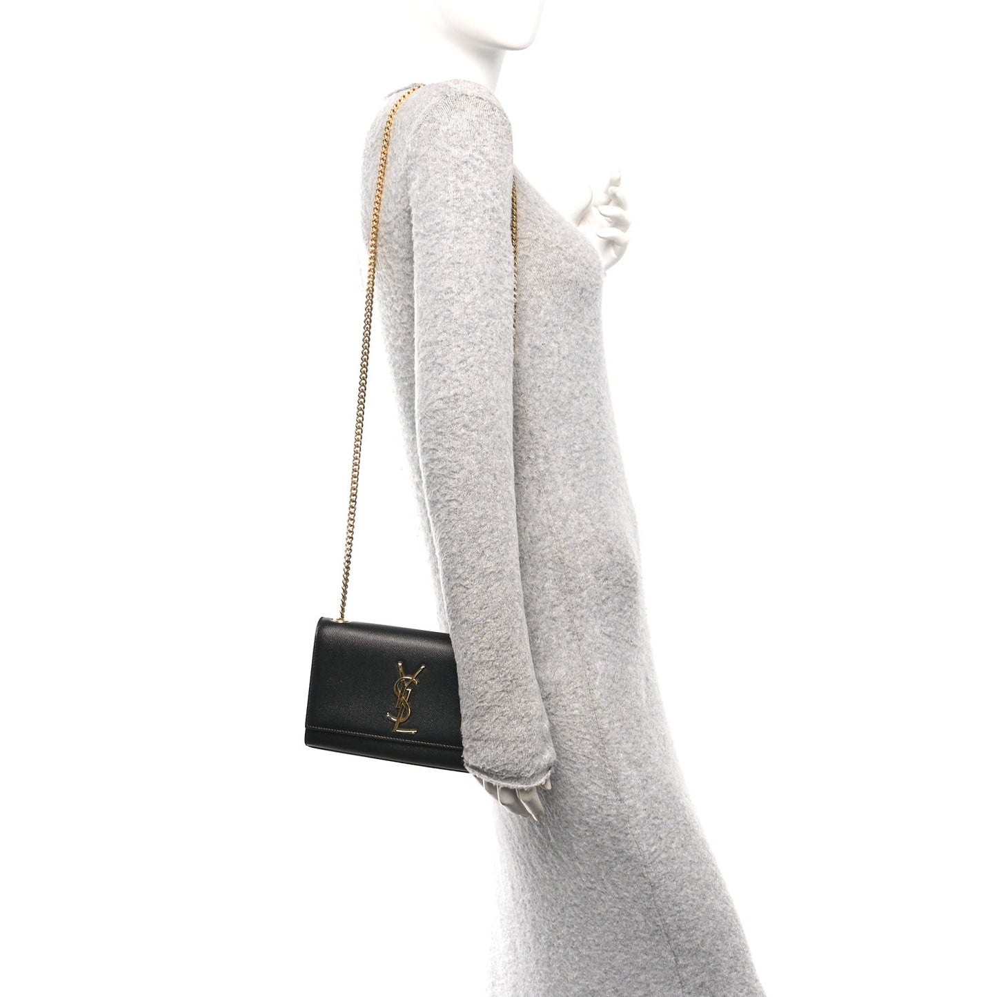 Grain De Poudre Small Monogram Kate Satchel Black