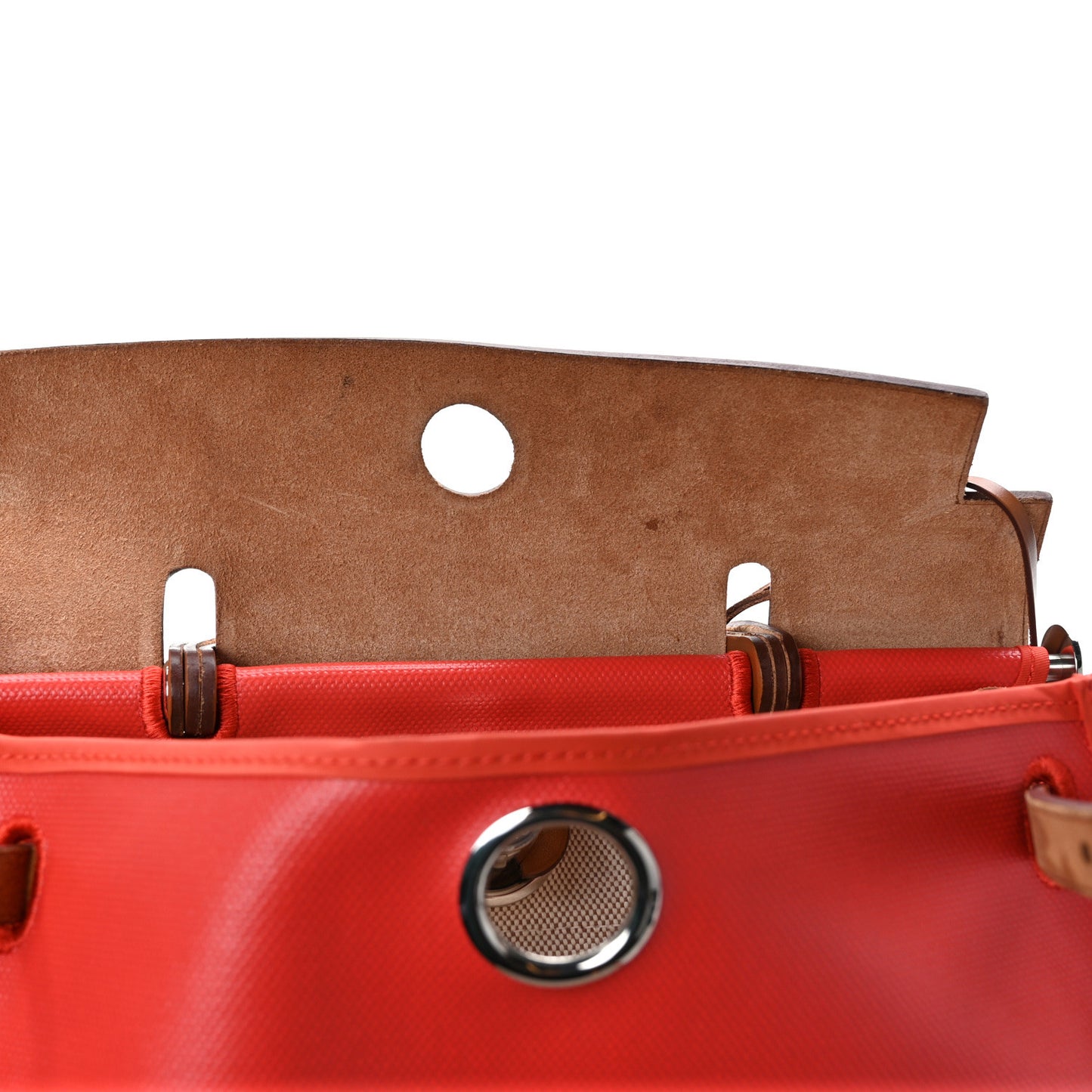 Toile H Berline Vache Hunter Herbag Zip 31 PM Naturel Rouge H