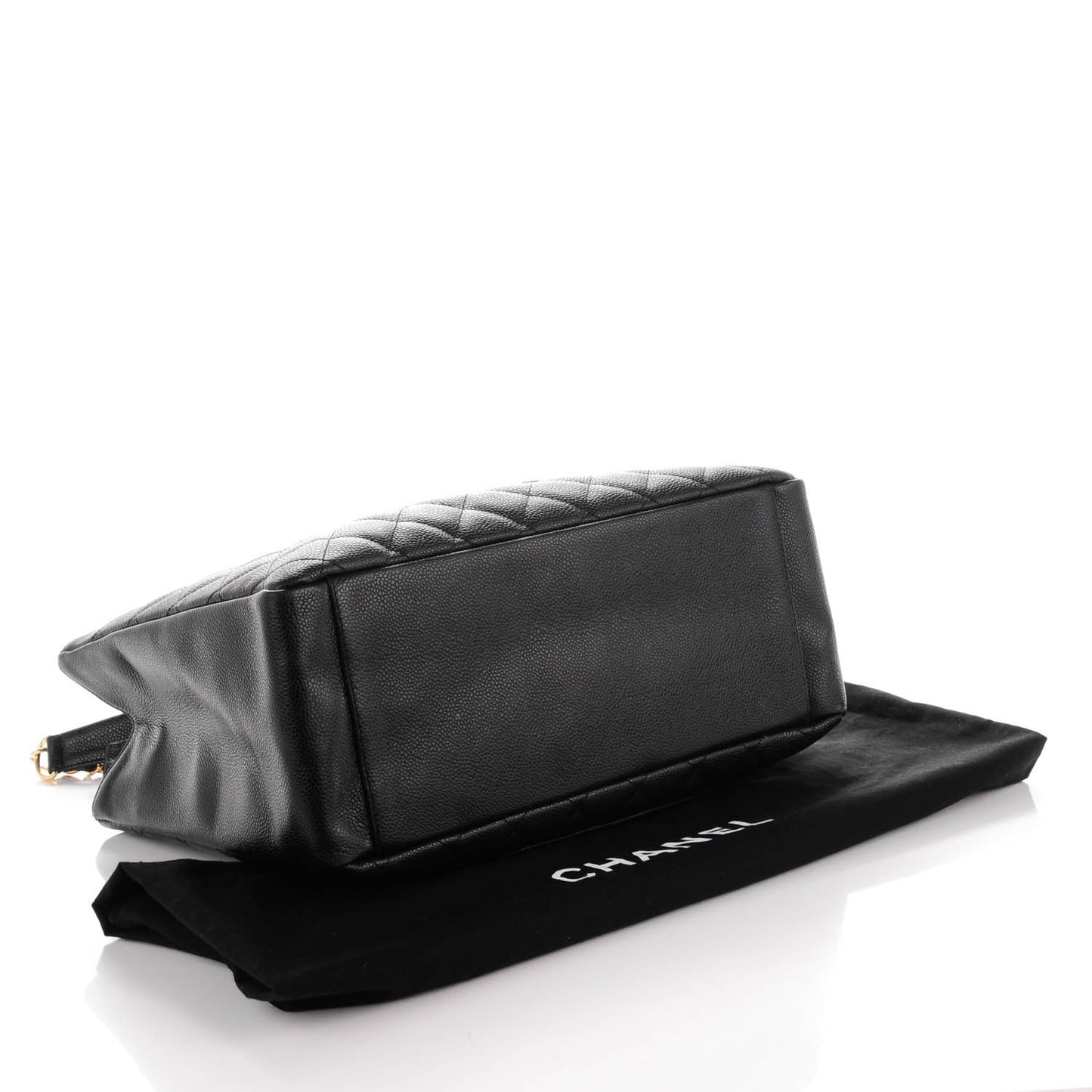 Caviar Quilted Grand Shopping Tote GST Black
