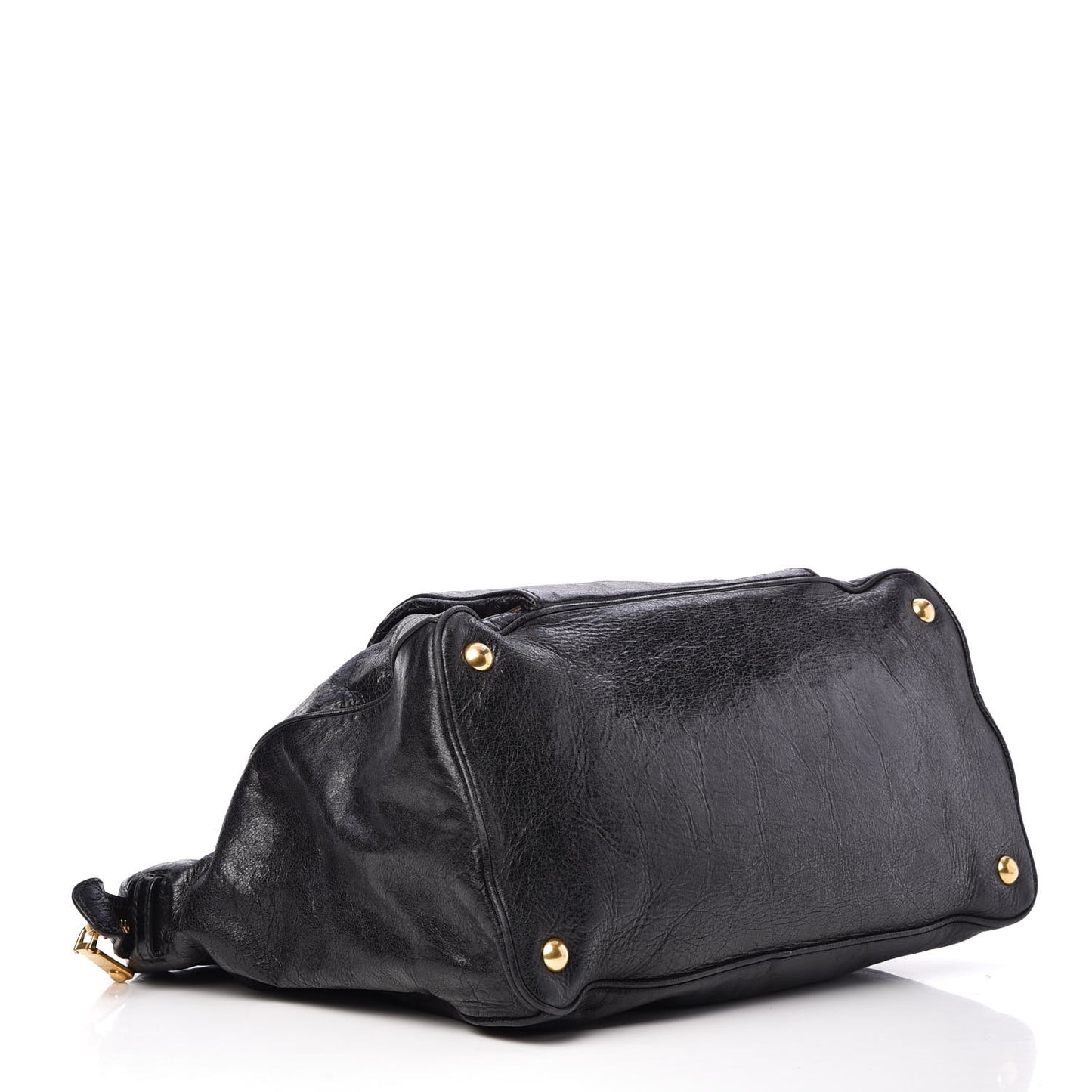 Vitello Lux Shoulder Bag Black