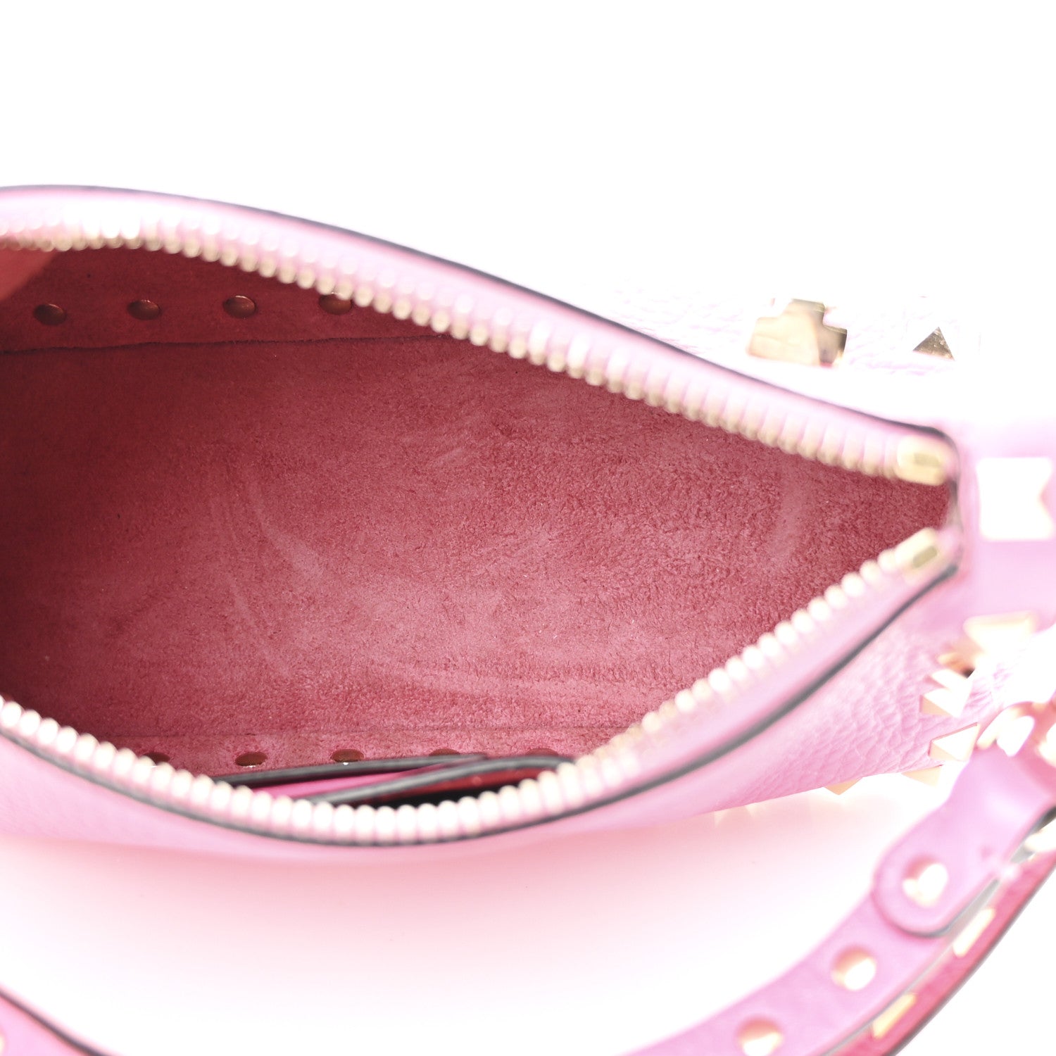 Valentino Garavani Pebbled Calfskin Small Rockstud Flip Lock Shoulder Bag Dawn Pink 5 of 9